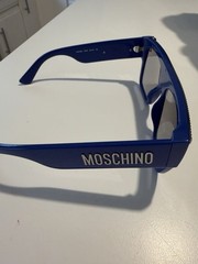 Moschino Men’s Sunglasses Blue Plastic Full Rim Browline Frame MOS165/S 0PJP XT