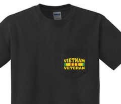 Mens Pocket T-shirt – Vietnam Veteran Tee Shirt Clothing Apparel Gifts