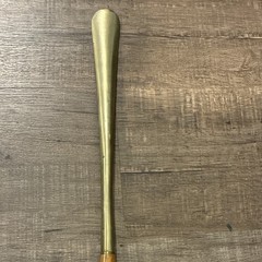 Metal Shoe Horn with Wood Handle, Hanging Loop for Easy Storage and Use