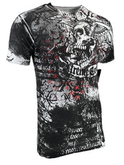 Xtreme Couture By Affliction Men’s T-shirt Combatant Skull Biker S-5XL