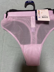 Joyspun Women’s Mesh Thong Panties XS (0-2) Purple Sheer Semi-Transparent 1-Pack