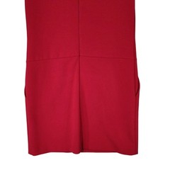 Maison 123 Paris Shift Dress sz M US 38 F Cranberry Red Stretch Pockets Career