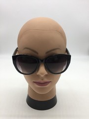 Gucci Black Full Rim Frame Designer Sunglasses 53-20-140 Grey Lenses