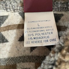 Vintage Palmettos Aztec Sherpa Fleece Jacket L Southwestern Winter Grunge Cozy