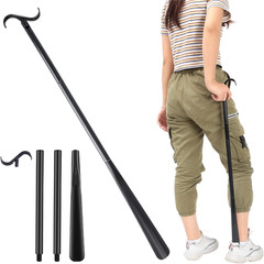 35″ Long Dressing Stick with Shoe Horn with Sock Removal Tool, Adjustable Extend
