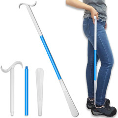 35.5 Inch Long Handled Shoe Horn, Dressing Stick, Sock Remover Aid Helper – Vers