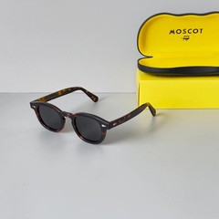 Moscot Lemtosh Tortoise Frame Dark Grey Lens Sunglasses Handmade Unisex
