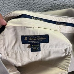Brooks Brothers Chino Pants Mens 38×32 Beige Cotton Advantage Chino Hudson Fit