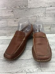 BORN Women Cognac Brown Leather Slip-On Driver Loafers Moccasins 7M US / 38 EU