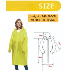 Disposable Raincoat Long for Women Full-Body Rain-Proof Men’s Adult Transparent