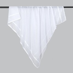 White Arab Square Scarf for Women Men Muslim Shawl Headwrap Plaid Stripe Printed