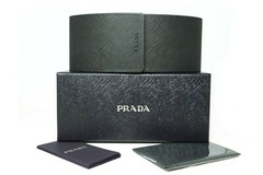 PRADA PR 19WSF 1AB5S0 Black Grey Lens Men’s Sunglasses New 52mm