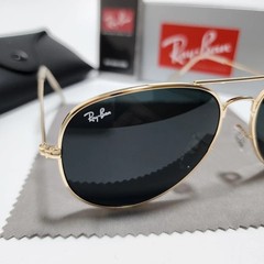Brand New！ Ray-Ban RB3025 Aviator Sunglasses Gold Frame Glass Lens 58 mm~