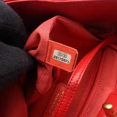 CHANEL Matelasse Loop Handle Chain Rucksack Backpack leather Red GHW Used Women