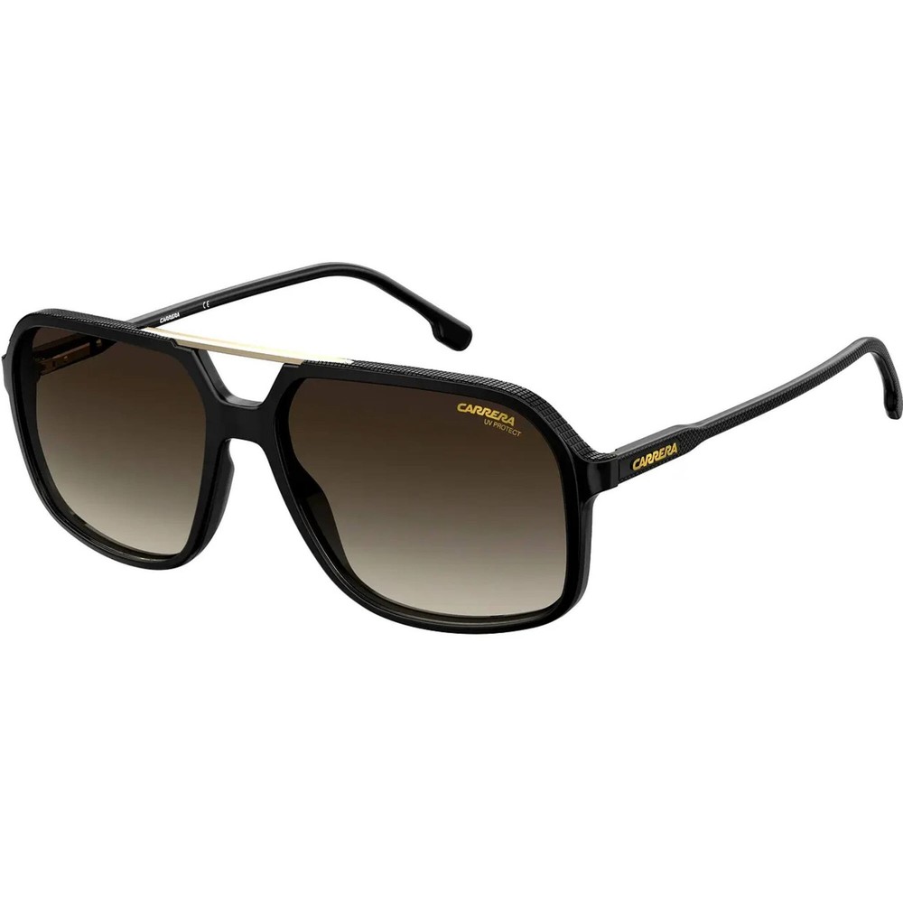 Carrera Unisex Sunglasses Black Brown Plastic Full Rim Pilot Frame 229/S 0R60/HA