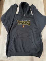 “Vietnam Veteran” Black Embroidered Hoodie / Hooded Sweatshirt – Size 2XL – NEW!