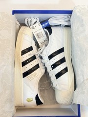 adidas Superstar x A Bathing Ape BAPE White/Black Low Top Lace-Up Sneakers