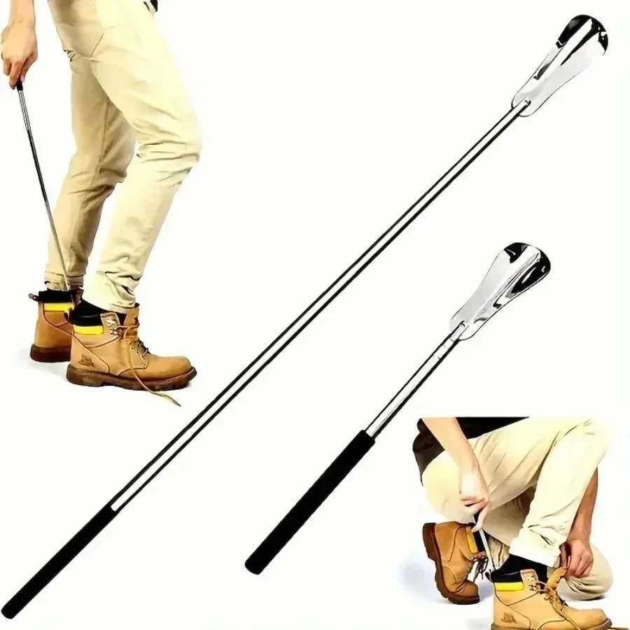 Extendable Shoe Horn Long Handle for Seniors Adjustable Stainless Steel Telescop