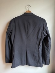 H&M Black Label Men’s Slim Fit Blazer Suit Jacket Charcoal Grey US 38R, Euro 48