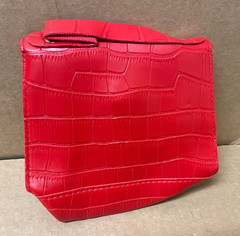 SOLIVE Girl Fancy Purse Bag – Soft Loop Handle – Italian Croc-Embossed Style Red