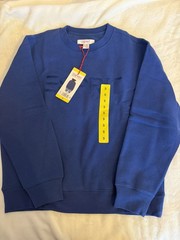 Lot of 3 NWT Esprit Logo Fleece Crewneck Sweatshirt Cream Blue Green 80’s sz S