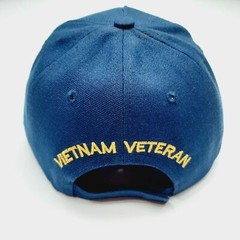 Vietnam Veteran Air Force Hat Navy Blue Embroidered Strapback Cap