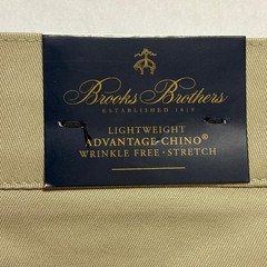 Brooks Brothers Mens Lightweight Advantage Chino Stretch Pants Khaki 33×30 NWT