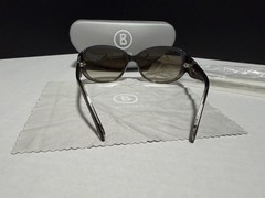 Bogner 736026 Men’s Rectangle Full Rim Sunglasses Black Frame Brown Gradient