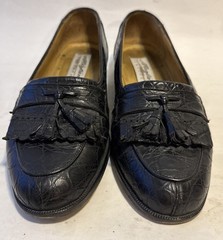Mezlan Black Genuine Crocodile Loafers Rodeo SIZE 9 M US 38 eUR