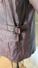 Men’s Safari-Style Brown Leather Jacket, Size ITA 48/US 38/M, Made in Italy