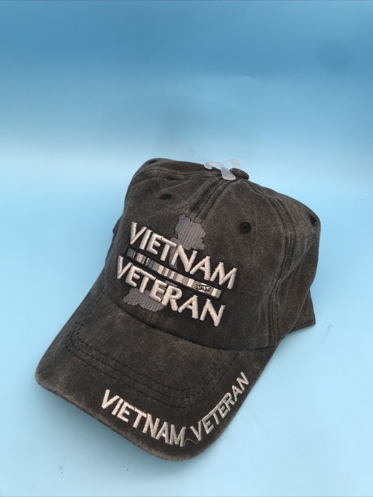 Vietnam Veteran Cap Hat Baseball Hat Cap embroidered One Size Charcoal New