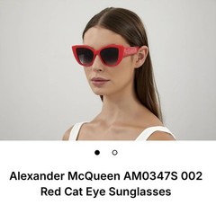 AUTHENTIC Alexander McQueen Cat Eye Sunglasses- Red.
