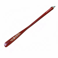 55cm Professional Wooden Shoe Horn Flexible Long Handle Shoehorn Useful Shoe USA