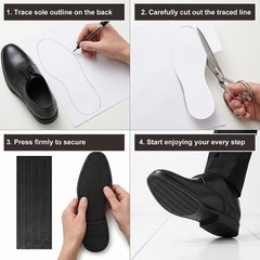 Shoe Sole Protector, Rubber Self-Adhesive Anti-Slip Grips, Shoe Bottom Protector