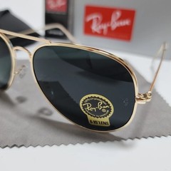 Brand New！ Ray-Ban RB3025 Aviator Sunglasses Gold Frame Glass Lens 58 mm~