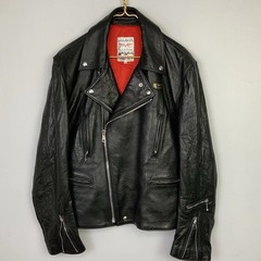 Lewis Leathers Aviakit Lightning 402 Black Leather Moto Jacket Mens 44 2XL