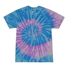 Multi-Color Tie Dye T-Shirts, Kids & Adults Short Sleeve Cotton Colortone