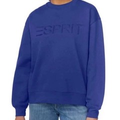 Esprit Women’s Logo Fleece Crewneck Blue (L) Viral 80’s Vintage NWT Blue