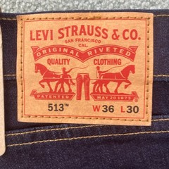 NWT Men’s Levi’s 513 Slim Stretch Straight Dark Wash Blue Jeans Size 36”x30”