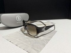 Bogner 736026 Men’s Rectangle Full Rim Sunglasses Black Frame Brown Gradient