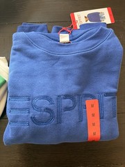 Esprit Costco Crewneck Sweatshirt 3 Pack MEDIUM Blue Green White Retro Logo NWT