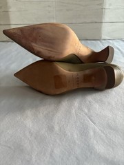 M.Gemi Italy Olive Taupe Women’s D’Orsay Pumps Heels Sandals Size 8 US 38 EU