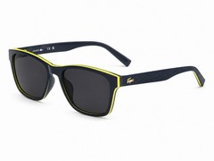 Lacoste L683S unisex’s Black Full Rim Rectangle Sunglasses Gray Tinted UV400