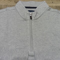 MIZZEN + MAIN Mens XL PULLOVER KPI QUARTER ZIP GREY PERFORMANCE GOLF 1/4