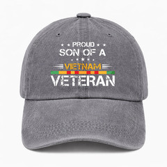 Vietnam Veteran Son Hat Proud Military Family Gift Adjustable Dad Baseball Cap