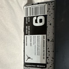 Jordan Air Jordan 4 Retro SE Laser 30th Anniversary Black/White Gum CI1184-001