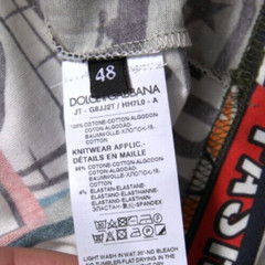 DOLCE & GABBANA T-shirt Multicolor Graphic Print Cotton Crew Neck IT48/US38/M