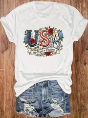 USA 250 Years Of Freedom T-Shirt, 250th United States Of America Shirt Women Tee