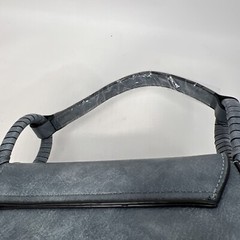 Anthropologie Blue Loop Handle Crossbody Bag Handbag Vegan Leather NWT