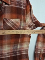 LEGENDARY WHITETAILS Plaid Button Down Shirt Brown Tan Long Sleeve Small